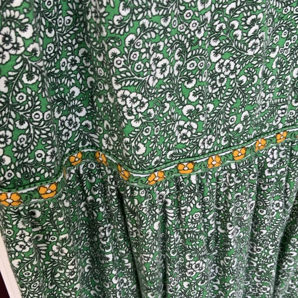 J.Jill green print tiered maxi dress - Picture 4 of 6